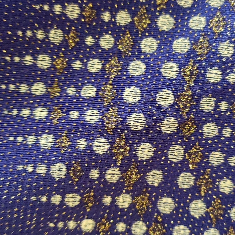 Ashley Stewart Blue and Gold Glitter Sweater and Skirt set. NWT - Picture 2 of 5